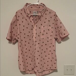 Goodfellow & Co SlimTropical Drink Patterned Button-Down Shirt Size XL